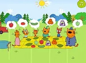Feline Family Outdoor Feast